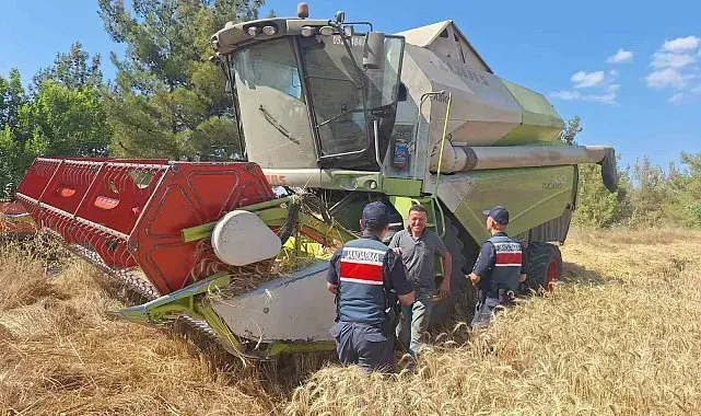 Yangın riskine karşı biçerdöverler kontrolden geçti