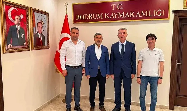Uçak'tan Bodrum Kaymakamı Sırmalı ve İlçe Milli Eğitim Müdürü'ne ziyaret