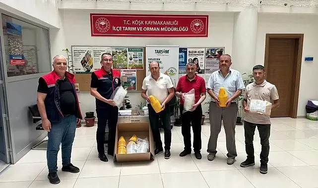 Köşk'te üreticilere yüzde 50 hibeli Akdeniz Meyve Sineği tuzağı desteği