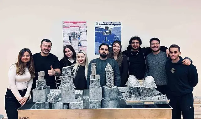 Öğrenciler, sürdürülebilir ve çevre dostu yeni nesil beton üretti