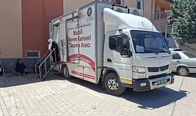 Hisarcık'ta meme kanseri için mobil tarama çalışmaları sürüyor