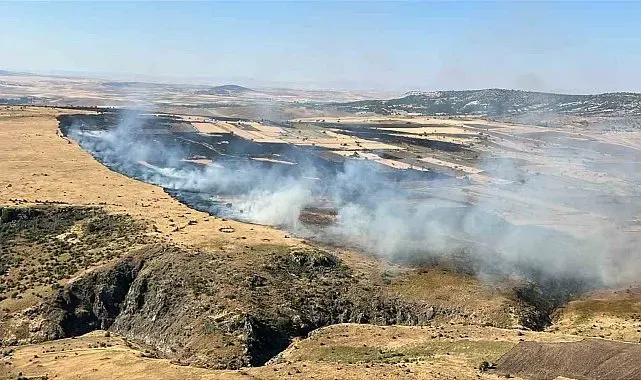 Seyitgazi'de 3 köye yayılan yangına havadan ve karadan müdahale sürüyor