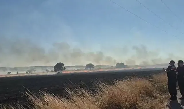 Seyitgazi'de çıkan yangın 3 köyün ovalarına yayıldı, ormana doğru ilerliyor