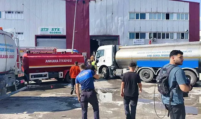 Ankara'da kimyasal ürün fabrikasında yangın: Alevler yan fabrikaya sıçradı