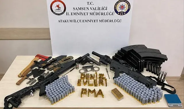 Ruhsatsız silah ve mühimmat ele geçirildi