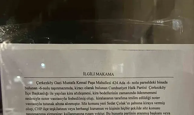 Görevden alınan ilçe başkanı kontratı kendi üzerine yapmış