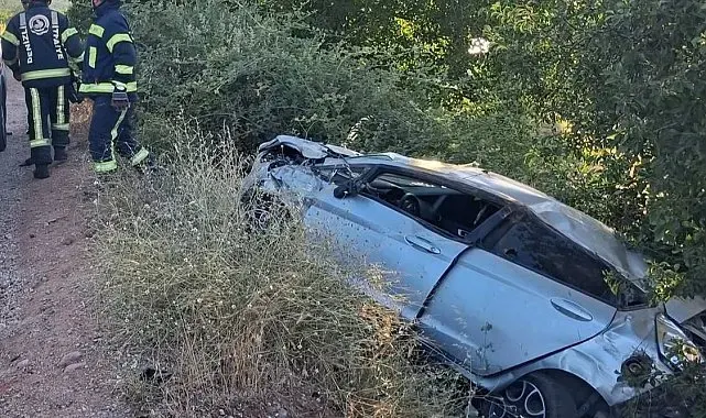 Kontrolden çıkarak şarampole devrilen otomobilin sürücü hayatını kaybetti