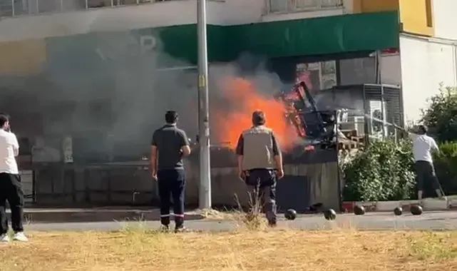 Siirt'te atık malzemelerde çıkan yangın söndürüldü