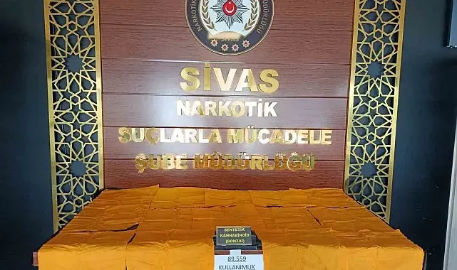 Sivas'ta 89 bin 559 adet kâğıda emdirilmiş uyuşturucu madde ele geçirildi