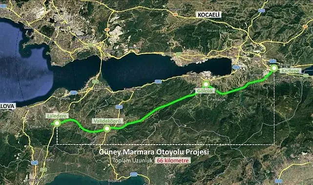 78 kilometrelik Kocaeli-Yalova Otoyolu'nda planlar onaylandı