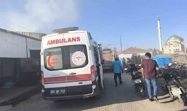 İş yerinde tüp patlaması sonrası yangın çıktı