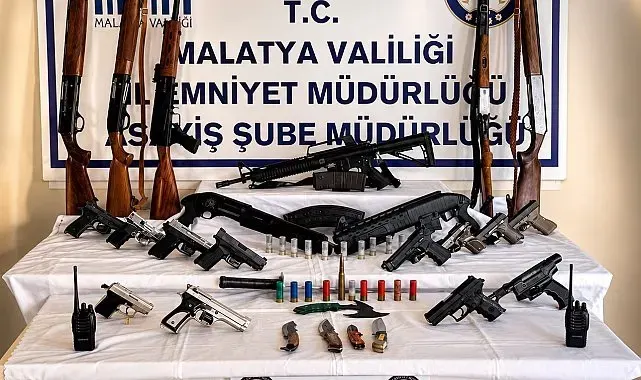 Malatya'da silah teşhirine operasyon: 56 şüpheli yakalandı