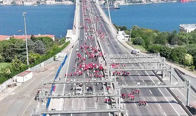 15 Temmuz Demokrasi ve Milli Birlik Günü yürüyüşü dron ile görüntülendi
