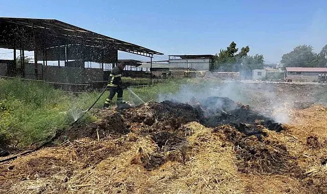 Kırıkhan'da samanlık yangını