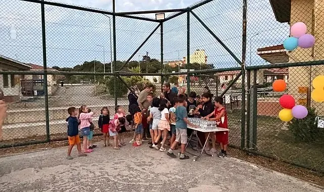 Sinop'ta çocuklar açık hava sinemasında buluştu