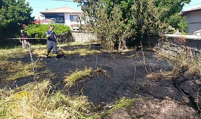Otluk alanda çıkan yangın söndürüldü