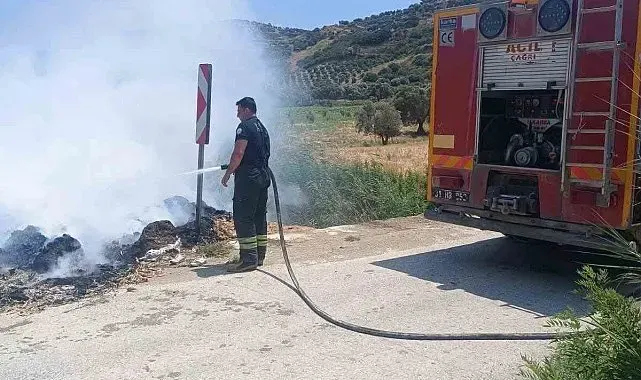 Altınözü'de çöplük yangını