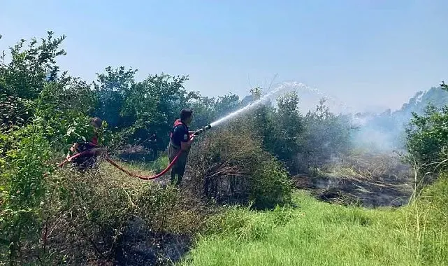 Dörtyol'da bahçe yangını