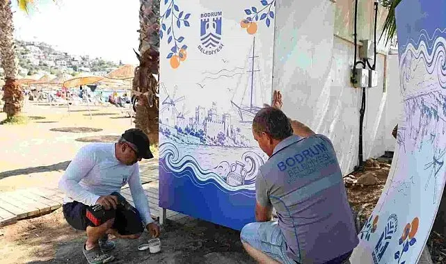 Türkbükü'ndeki halk plajlarında düzenleme çalışmaları tamamlandı