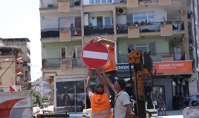 İncirliova'da trafik akış yönü değişti