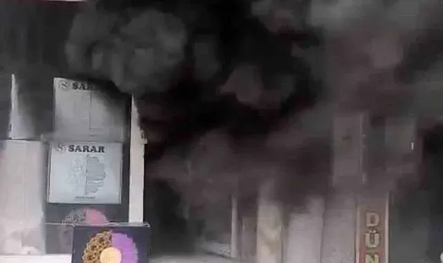 Mardin'de halı mağazasında çıkan yangın söndürüldü