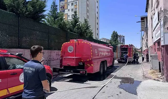 Çelik eşya atölyesinde korkutan yangın