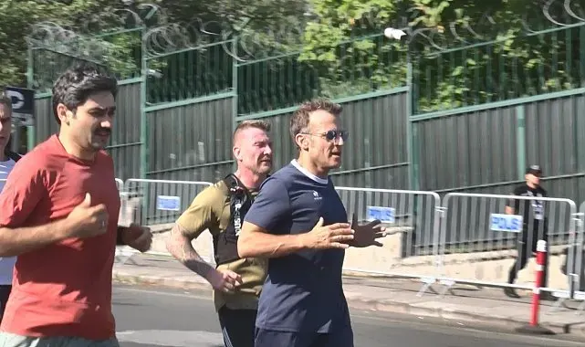Fransa Cumhurbaşkanı Macron, Ankara'da sabah koşusu yaptı