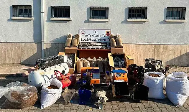Köşk'te kaçak sigara imalathanesine operasyon: 350 kilo tütün ele geçirildi
