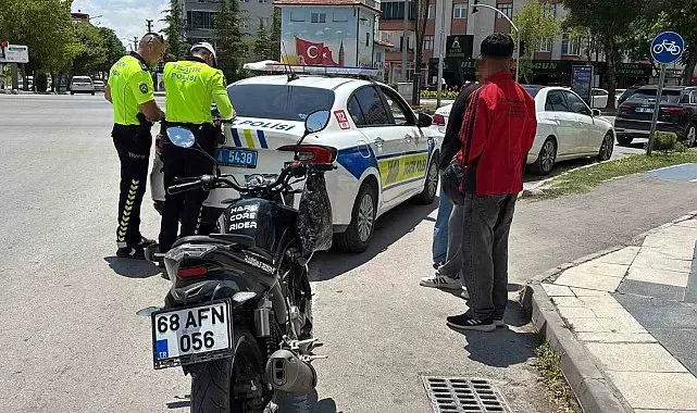 Sigortasız motosiklete trafikten men, sürücüye 85 bin lira ceza