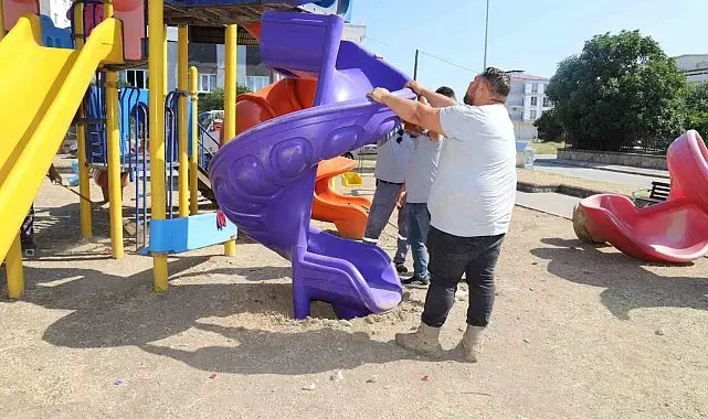 Nazilli'de oyun parkları bakıma alındı