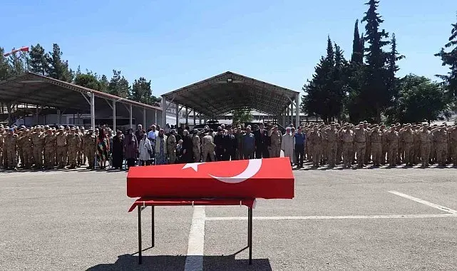 Kilis'te kalp krizi sonucu hayatını kaybeden uzman çavuş için tören düzenlendi
