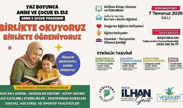 Yeşilyurt'ta "Birlikte Okuyoruz, Birlikte Eğleniyoruz" etkinlikleri başlıyor