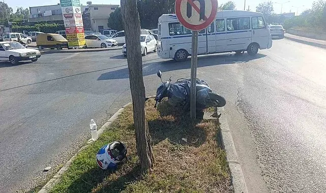 Manavgat'ta otomobil ile motosiklet çarpıştı: 1 yaralı