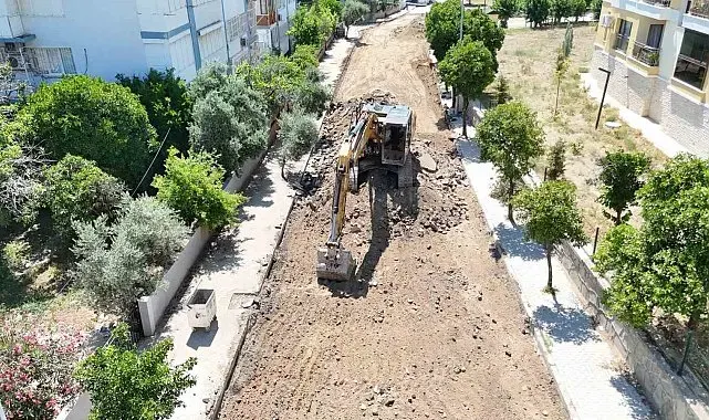 Nazilli'de yol, altyapı ve park çalışmaları sürüyor