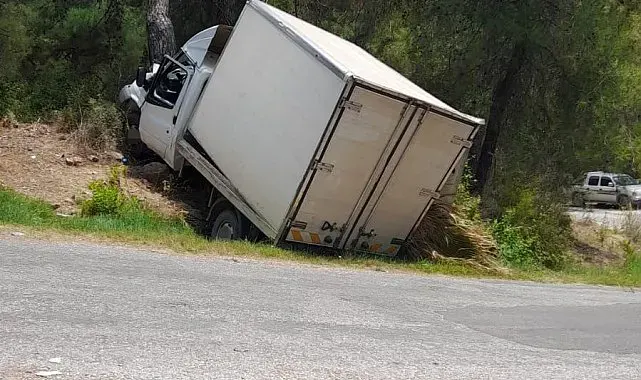 Alanya'da kamyonet ağaca çarptı: 1 ölü, 1 ağır yaralı