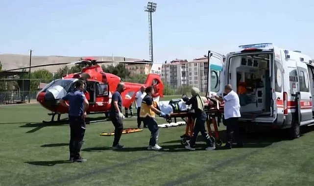 93 yaşındaki hasta hava ambulansıyla Malatya'ya sevk edildi
