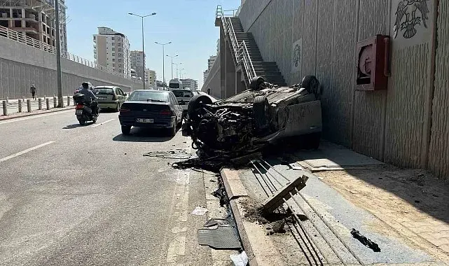 Kontrolden çıkan otomobil takla attı: 1 yaralı