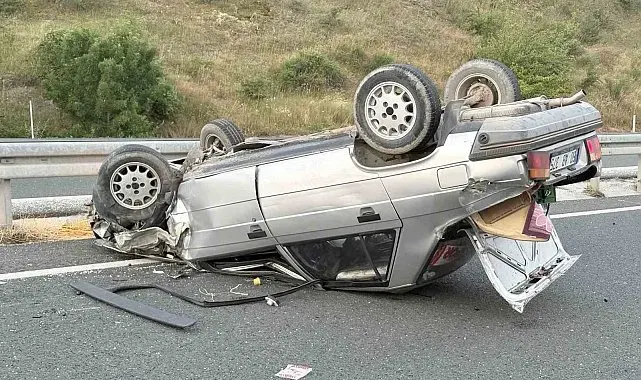 D100'de 3 araçlı trafik kazası: 1 ağır yaralı
