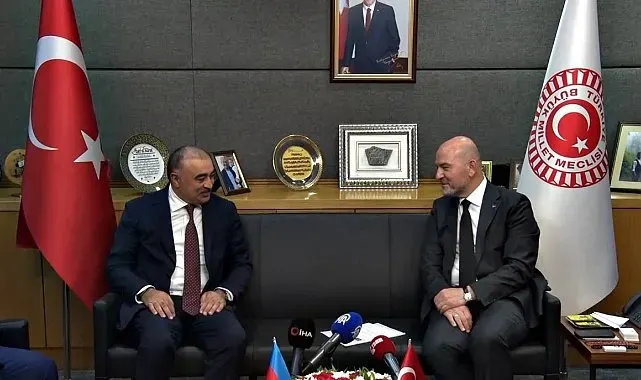 AK Parti İstanbul Milletvekili Soylu, Azerbaycan Ankara Büyükelçisi Memmedov'u kabul etti