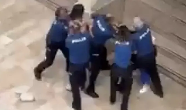 Polisin önünde kadın kavgası