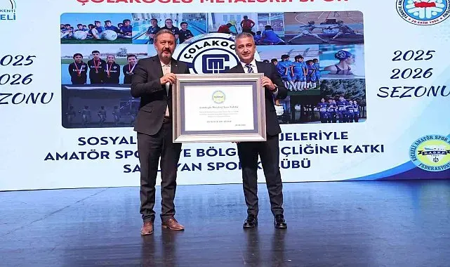 Çolakoğlu Metalurji Spor Kulübü'ne KASKF'den başarı plaketi