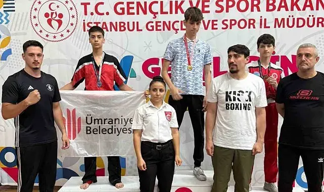 Kick boksta Ümraniye rüzgarı: 2 altın, 2 gümüş madalya