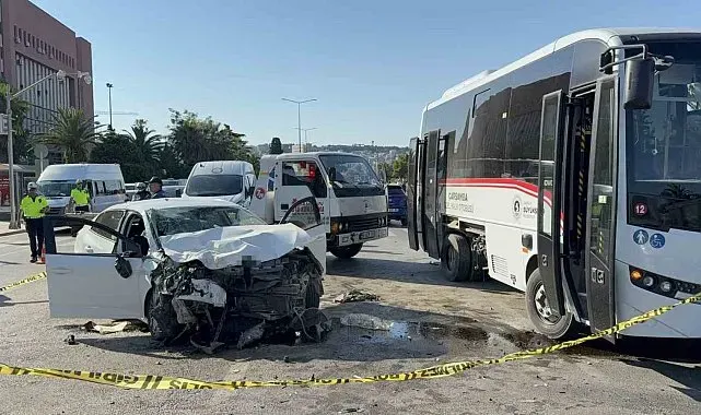 Samsun'da otomobil ile halk otobüsü çarpıştı: 7 yaralı