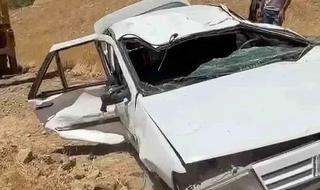 Siirt'te otomobil hurdaya döndü: 2 yaralı