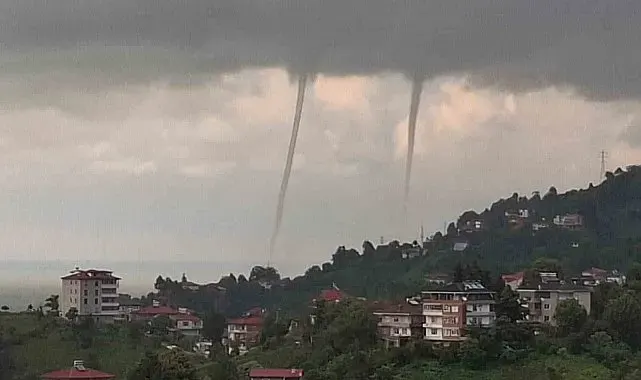 Rize'de denizde hortum