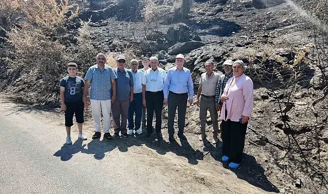 TZOB Genel Başkanı Bayraktar yangının vurduğu bölgede inceleme yaptı