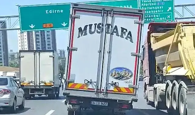İstanbul Tem Otoyolu'nda kamyonun tehlikeli yolculuğu kamerada