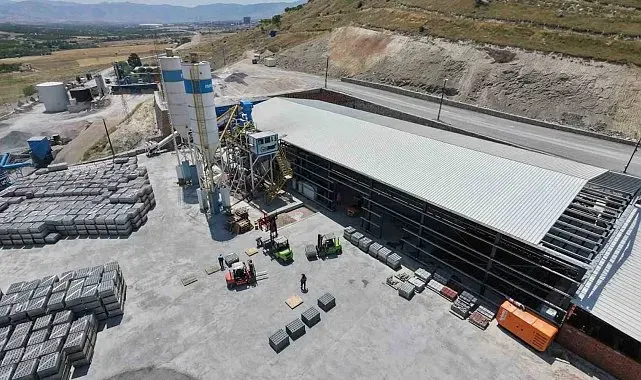 Battalgazi Belediyesi Kilit Taşı ve Bordür Üretim Tesisi üretime başladı