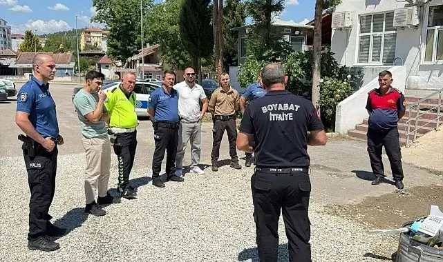 Emniyet personeline uygulamalı yangın eğitimi