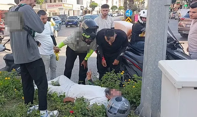 Aynı kavşakta bir saat arayla iki ayrı motosiklet kazası: 2 yaralı